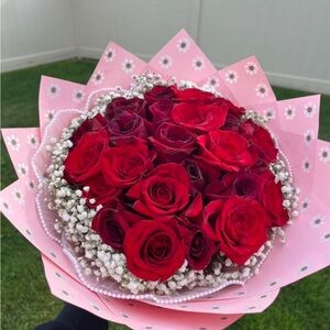 - Mexican cantarito style Koren floral bouquet wrapping paper - Pink